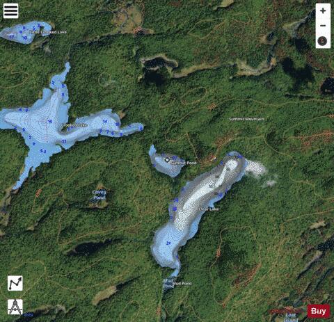 Summit Pond depth contour Map - i-Boating App - Satellite