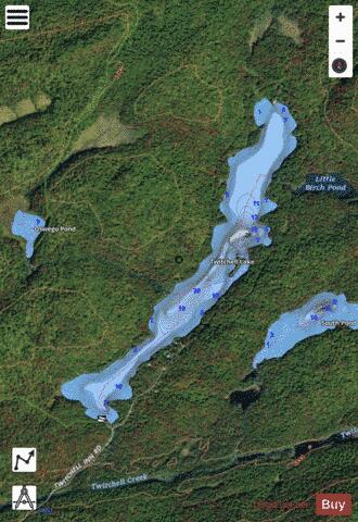 Twitchell Lake depth contour Map - i-Boating App - Satellite