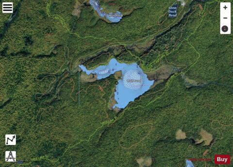 Wolf Pond depth contour Map - i-Boating App - Satellite
