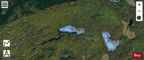 Upper Beech Ridge Pond depth contour Map - i-Boating App - Satellite