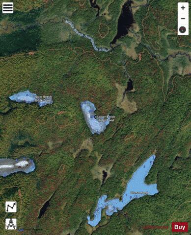 Lower Beech Ridge Pond depth contour Map - i-Boating App - Satellite