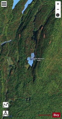 Indian Mountain Pond depth contour Map - i-Boating App - Satellite