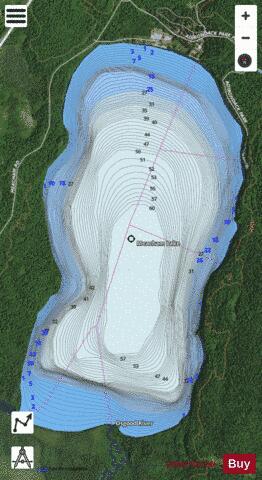 Meacham Lake depth contour Map - i-Boating App - Satellite