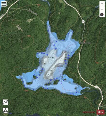 South Pond depth contour Map - i-Boating App - Satellite