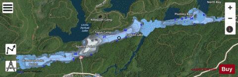 Forked Lake depth contour Map - i-Boating App - Satellite