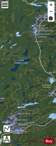Raquette Lake depth contour Map - i-Boating App - Satellite