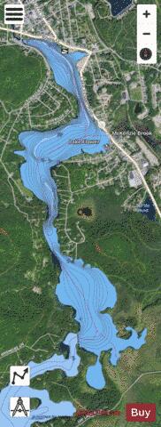 Lake Flower depth contour Map - i-Boating App - Satellite