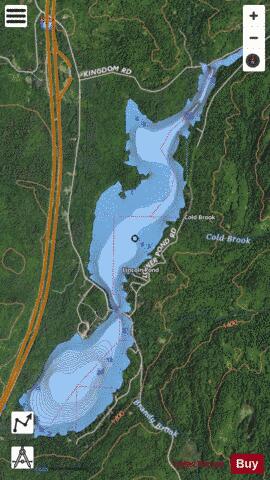 Lincoln Pond depth contour Map - i-Boating App - Satellite
