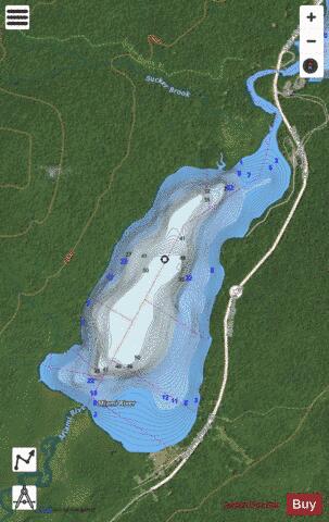 Lewey Lake depth contour Map - i-Boating App - Satellite