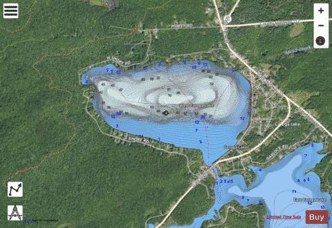 West Caroga Lake depth contour Map - i-Boating App - Satellite