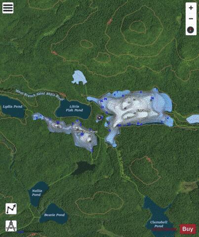 Douglas Pond depth contour Map - i-Boating App - Satellite