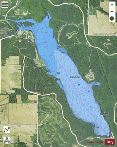 Acton depth contour Map - i-Boating App - Satellite