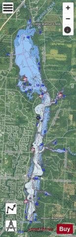 Hoover depth contour Map - i-Boating App - Satellite