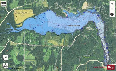 Pleasant Hill depth contour Map - i-Boating App - Satellite