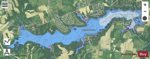 Rocky Fork depth contour Map - i-Boating App - Satellite