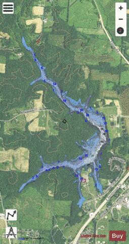 Snowden depth contour Map - i-Boating App - Satellite