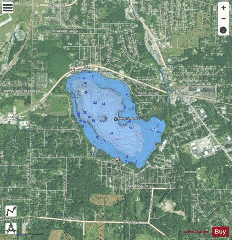Springfield depth contour Map - i-Boating App - Satellite