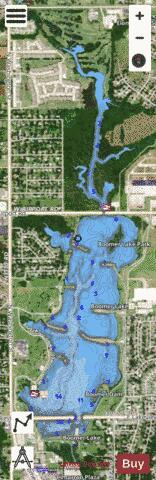 Boomer depth contour Map - i-Boating App - Satellite