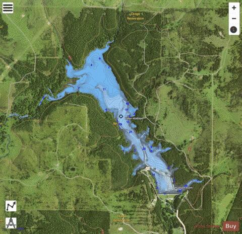 Lake Hudson (Bartlesville) depth contour Map - i-Boating App - Satellite