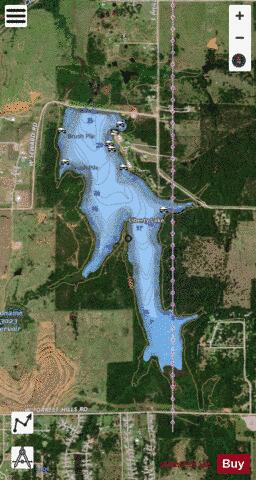 Liberty Lake depth contour Map - i-Boating App - Satellite