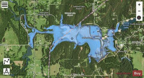 Lake Sahoma depth contour Map - i-Boating App - Satellite