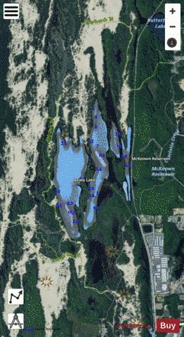 Beale Lake depth contour Map - i-Boating App - Satellite