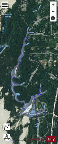 Cleawox Lake depth contour Map - i-Boating App - Satellite