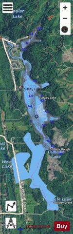 Cullaby Lake depth contour Map - i-Boating App - Satellite
