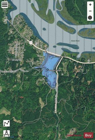 Eckman Lake depth contour Map - i-Boating App - Satellite