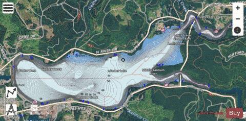 Foster Lake depth contour Map - i-Boating App - Satellite