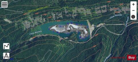 Laurance Lake depth contour Map - i-Boating App - Satellite