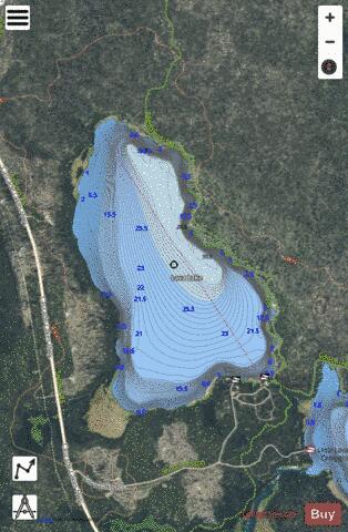 Lava Lake depth contour Map - i-Boating App - Satellite