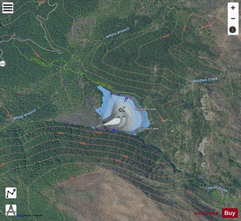 Linton Lake depth contour Map - i-Boating App - Satellite