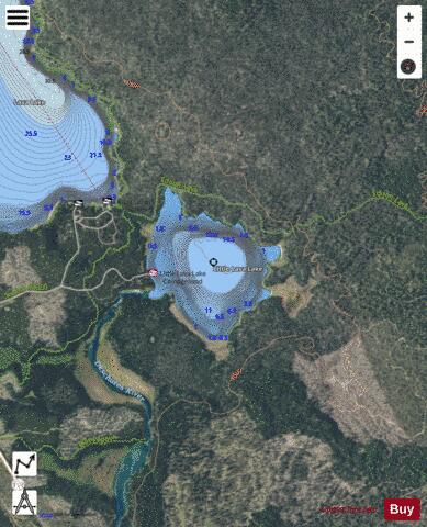 Little Lava Lake depth contour Map - i-Boating App - Satellite