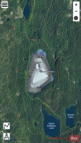 Lower Eddeeleo Lake depth contour Map - i-Boating App - Satellite