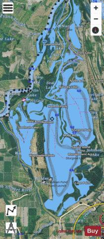 Sturgeon Lake depth contour Map - i-Boating App - Satellite