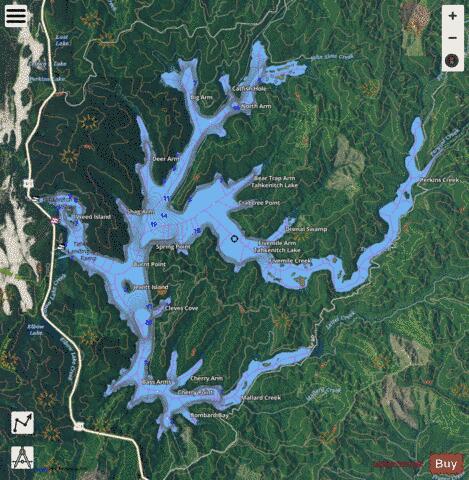 Tahkenitch Lake depth contour Map - i-Boating App - Satellite