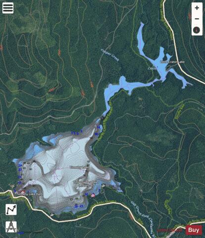 Timothy Lake depth contour Map - i-Boating App - Satellite