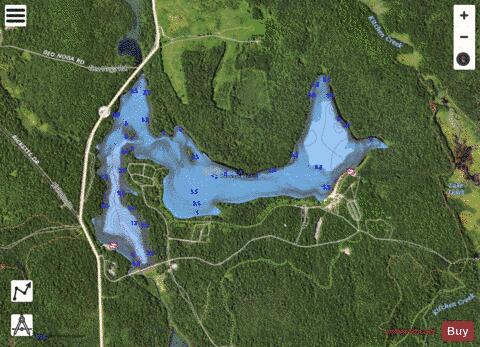 Lake Jean depth contour Map - i-Boating App - Satellite
