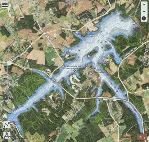 Marburg Lake depth contour Map - i-Boating App - Satellite
