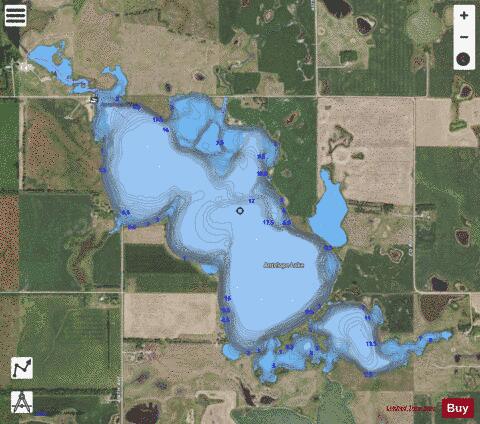 Antelope depth contour Map - i-Boating App - Satellite