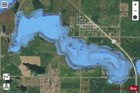 Dry depth contour Map - i-Boating App - Satellite