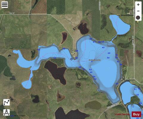 Four Mile depth contour Map - i-Boating App - Satellite