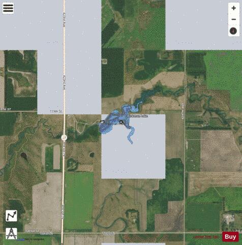 Hickman depth contour Map - i-Boating App - Satellite