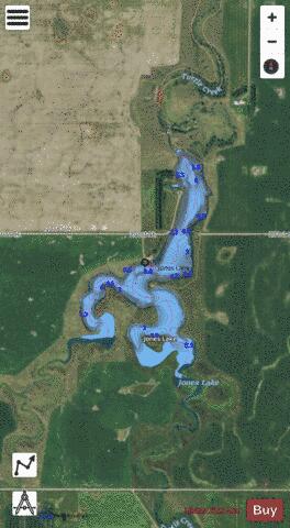 Jones depth contour Map - i-Boating App - Satellite