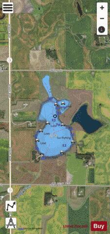 Loss depth contour Map - i-Boating App - Satellite