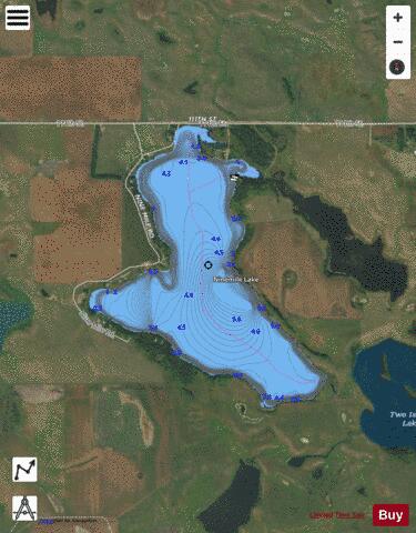 Nine Mile depth contour Map - i-Boating App - Satellite