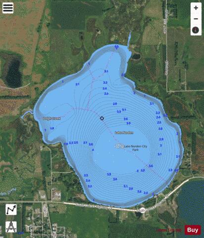 Norden depth contour Map - i-Boating App - Satellite