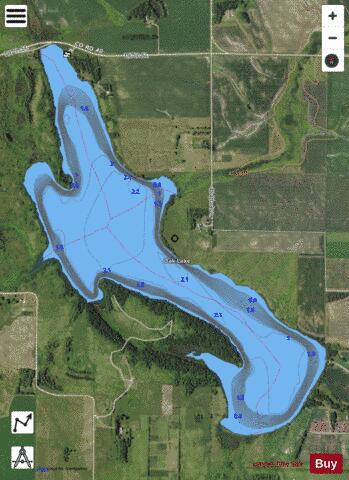 Oak depth contour Map - i-Boating App - Satellite