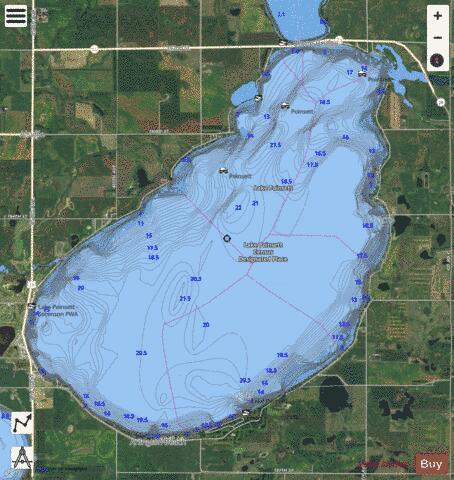 Poinsett depth contour Map - i-Boating App - Satellite